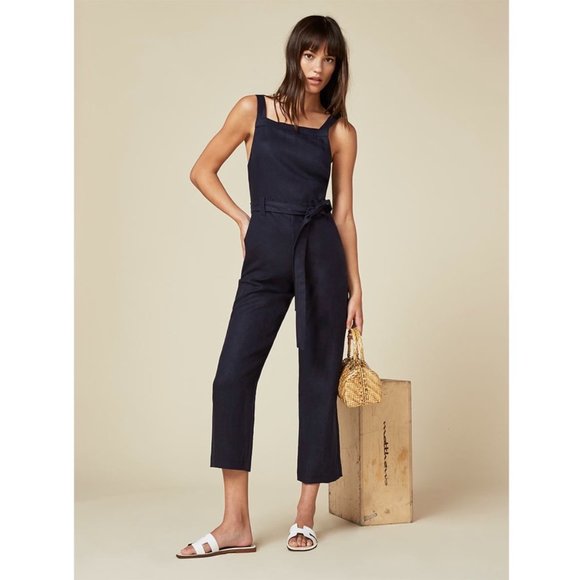 Reformation Pants - REFORMATION | Lunna Jumpsuit in Black Linen XS